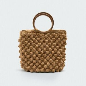 Zara Crochet Bobble Bucket Bag